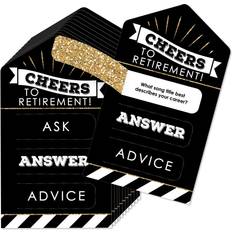 Happy retirement party game cards advice conversation starters pull tabs 12 ct