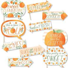 Funny little clementine baby shower & birthday party photo booth props kit 10 pc