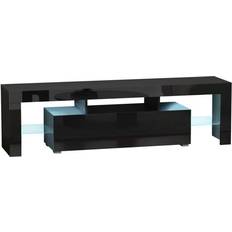 65" tv stand cabinet Furniture Homcom High Gloss Stand TV Bench