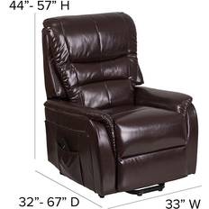 Armchairs on sale Flash Furniture CH-US-153062L-BRN-LEA-GG HERCULES Armchair