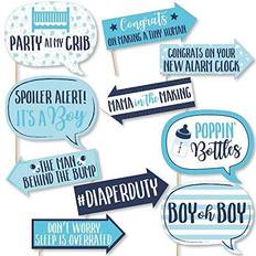 Photo Props, Party Hats & Sashes Funny It’s a Boy Blue Baby Shower Photo Booth Props Kit 10 Piece