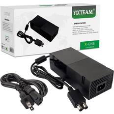Xbox one power supply YCCTEAM Power Supply Brick for Xbox One with Power Cord, AC Adapter Cord Charger Replacement for Xbox One with Cable 100-240V Auto Voltage（Low
