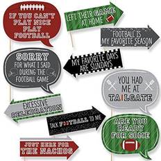 Photoprops Funny end zone football tailgating party photo booth props kit 10 piece