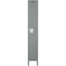 Gray Firewood Shed Hallowell 1-Tier 1 Door Premium Locker, 15"W 72"H, Dark Gray, Assembled
