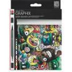 Marabu Graphix Aqua Pen Set 12-Colors Mega Mash
