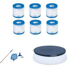 Pool 10ft Swimming Pools & Accessories Intex type h replacemant cartridge 6 cleaning kit & 10ft pool cover