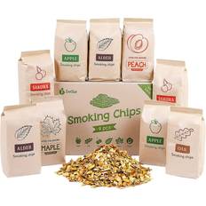 Zorestar Wood Chips for Smokers, 9 Variety Pack of Oak Alder Cherry Apple Chips