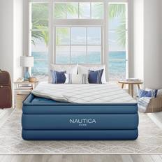 Nautica Home Cloud Supreme 20" Raised Queen Air Mattress With Zip-Off Pillowtop and Built-in-Pump Blue