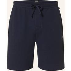 Hugo Boss Herre Bukser & Shorts Hugo Boss Waffle Pajama Shorts - Dark Blue