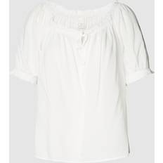 Damen - Weiß Hemden Q/S by s.Oliver Women's Bluse, Kurzarm, Creme