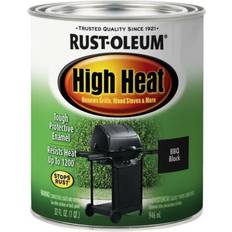 Rust-Oleum 7778502 heat protective enamel, 32-ounce, bar-b-que Metal Paint, Wood Paint Black