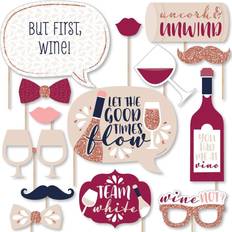 But first, wine wine tasting party photo booth props kit 20 count