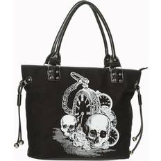 Banned Lost Queen Women's Watch Skull Rose Shoulder Bag Back in Black Handbag Purse