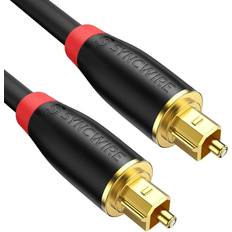 Optical audio cable optical audio cable toslink cable 24k syncwire theater, sound bar, tv.