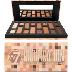 W7 Eye Makeup W7 Nudification Pressed Pigment Palette 16 High Impact Nude Colors Flawless Long-Lasting Glam Makeup