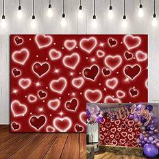 Early 2000s backdrop for red heart party photo backdrop glitter heart sweet