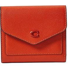 Coach Vesker Coach Wyn Tonal C Hardware Small Crossgrain Leather Wallet Orange Orange