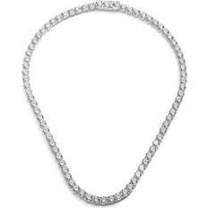 Nadri Classic Tennis Necklace - Silver/Transparent