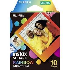62 x 62 mm (Instax Square) Analoge kameraer Fujifilm Instax Square Designer Film Rainbow Frame 10 Pack