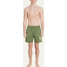Swimwear Stone Island Green Embroidered Shorts