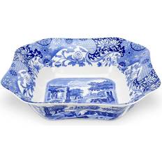 Dishwasher Safe Serving Bowls Spode Blue Italian 9" Square Vegetable Serving Bowl
