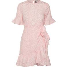 Kurze Kleider - Rosa Vero Moda Henna Short Dress - Rose/Geranium Pink
