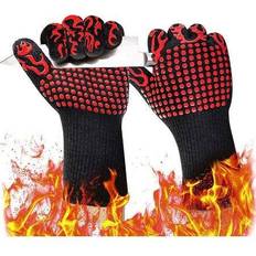 Home The Extreme Heat Grill Gloves Pot Holder Black