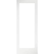 80 1-3/8 in. Clear Glass 1-Lite Shaker Primed Solid Wood Core Interior Door Slab
