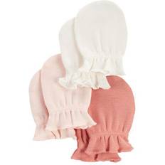 Carter's Accessories Children's Clothing Carter's Baby Girls 3-Pack Mittens 0-3M Pink/White