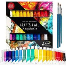 Acrylic and Watercolor Paint Set Supplies – 40-Piece Art Canvas