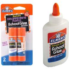 Elmers bundle washable liquid school glue, white, dries clear, 4 fl oz plus