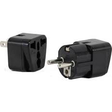 Universal travel adapter Us to vietnam south korea travel adapter plug universal asia type ec/f a 2-pk