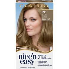 Clairol Nice n Easy Permanent Hair Color Creme 7C Dark Cool Blonde 1 Application Hair Dye