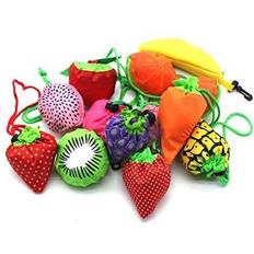 Net Bags Yuyikes 10pcs fruits reusable grocery shopping tote bags folding pouch storag