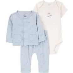 Carter's Children's Clothing Carter's Baby's Cardigan Set 3-piece - Blue/White