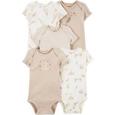 Carter's Children's Clothing Carter's Baby Short-Sleeve Bodysuits 5-pack - Ivory