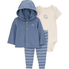 Babies Children's Clothing Carter's Baby's Little Cardigan Set 3-piece - Blue/White