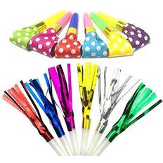 Hehali 72pcs party blowers 2 kinds of birthday blowouts horns whistles musica