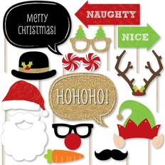 Christmas Party Photo Booth Props Kit 20 Count Red Red