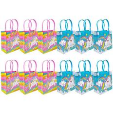 Unicorn party favor bags treat bags, 12 pack