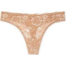 Victoria's Secret Lace-Front Thong Panty - Praline