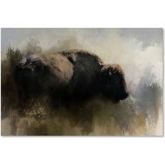 Trademark Fine Art 'Abstract American Bison' Graphic Print on Framed Art