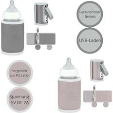 Sølv Flaskevarmere Lionelo thermup go tragbarer babyflaschenwärmer, usb-ladefunktion, milcherwärmun