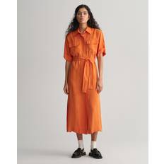 Gant Women Flap Pocket Short Sleeve Shirt Dress