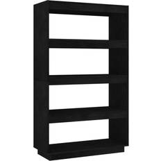 vidaXL black, 80 Pinewood Cabinet/Room Divider Book Shelf