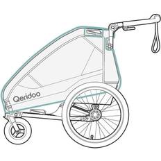 Kinderwagenzubehör Qeridoo Fahrradanhänger Zubehör Regenschutz QUPA 2