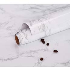 Abyssaly Wallpaper Abyssaly Marble wallpaper granite gray/white self adhesive 15.7" x 118"