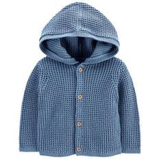 Cardigans Children's Clothing Carter's Baby Boys Hooded Cotton Cardigan Blue Blue