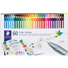 Staedtler 60pk porous point pens triplus fineliner multiple colored ink
