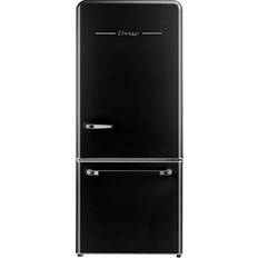 Black frost free fridge freezer Appliances UGP-510L Classic Retro Star Bottom Wine Black